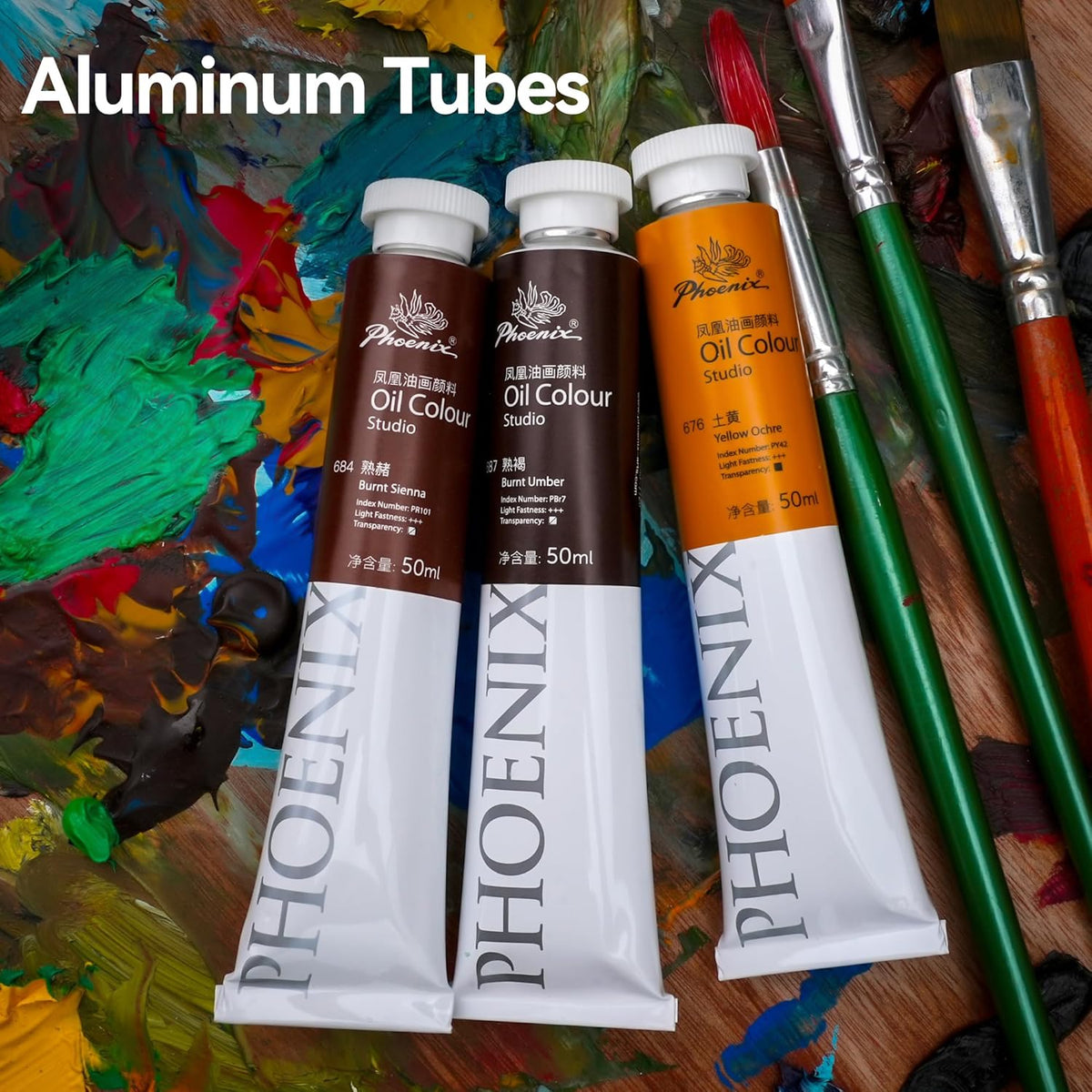PHOENIX Vermilion Hue Studio Oil Paint Single Large Tube
