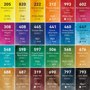 PHOENIX Professional Watercolor Paint Set