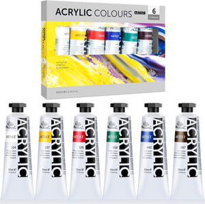 PHOENIX Artist Heavy Body Acrylic Paint Set – 6 Colors × 60ml