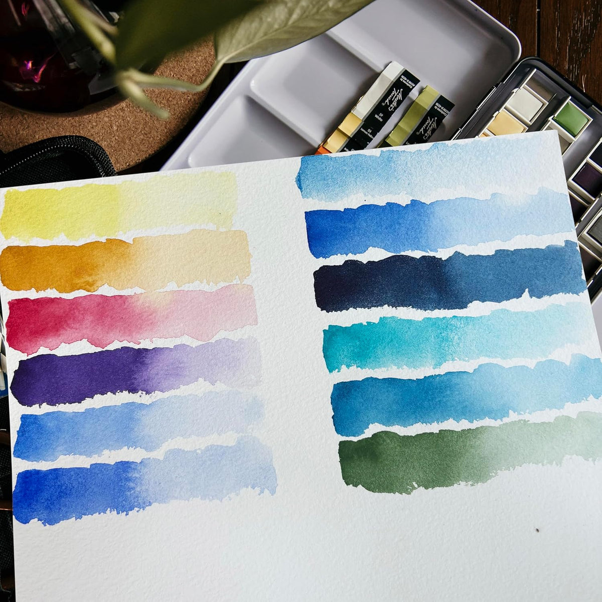 PHOENIX Professional Watercolor Paint Set - Portable Travel Watercolors for Adults, Artists