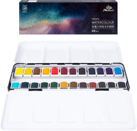 PHOENIX Professional Watercolor Paint Half Pan Set