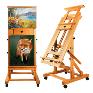 PHOENIX Deluxe Multi-Function Heavy Duty Large Artist Easel - Light Walnut
