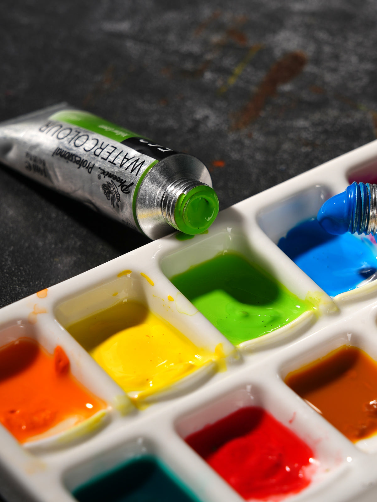 PHOENIX Professional Watercolor Paint Tube Set - 36 Colors