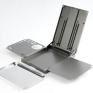 PHOENIX Portable Metal Pochade Box & Art Supply Storage Case - Gunmetal Gray