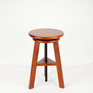 Phoenix Wooden Drafting Stool with Adjustable Height, Light Walnut