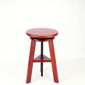 Phoenix Wooden Drafting Stool with Adjustable Height, Dark Walnut