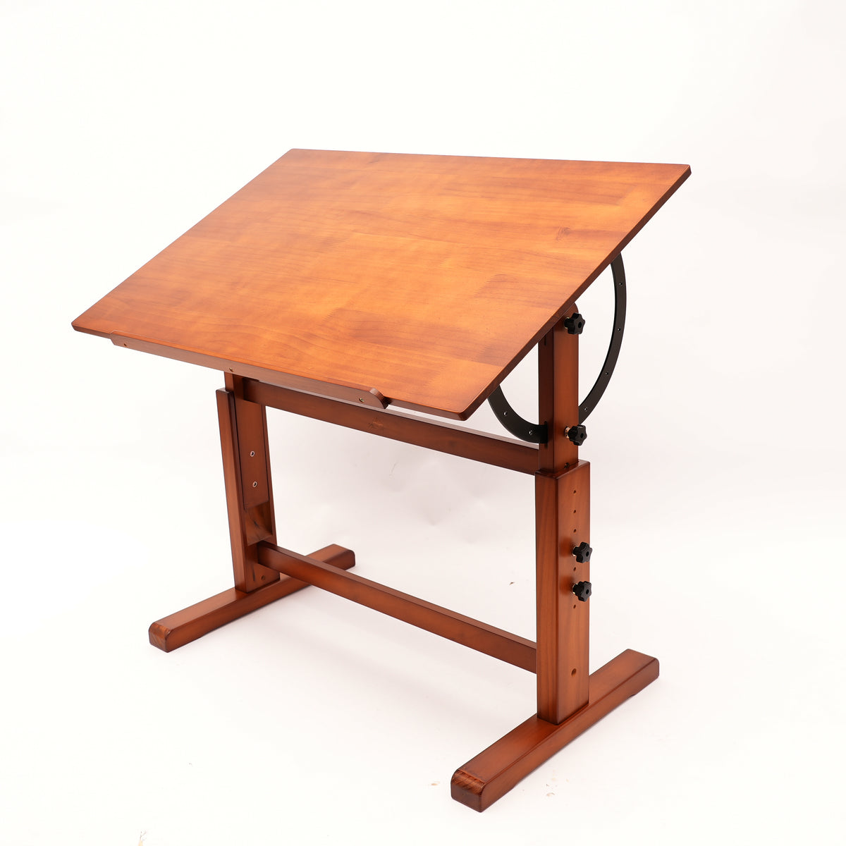 PHOENIX Extra Large Wooden Drafting Table, Light Walnut