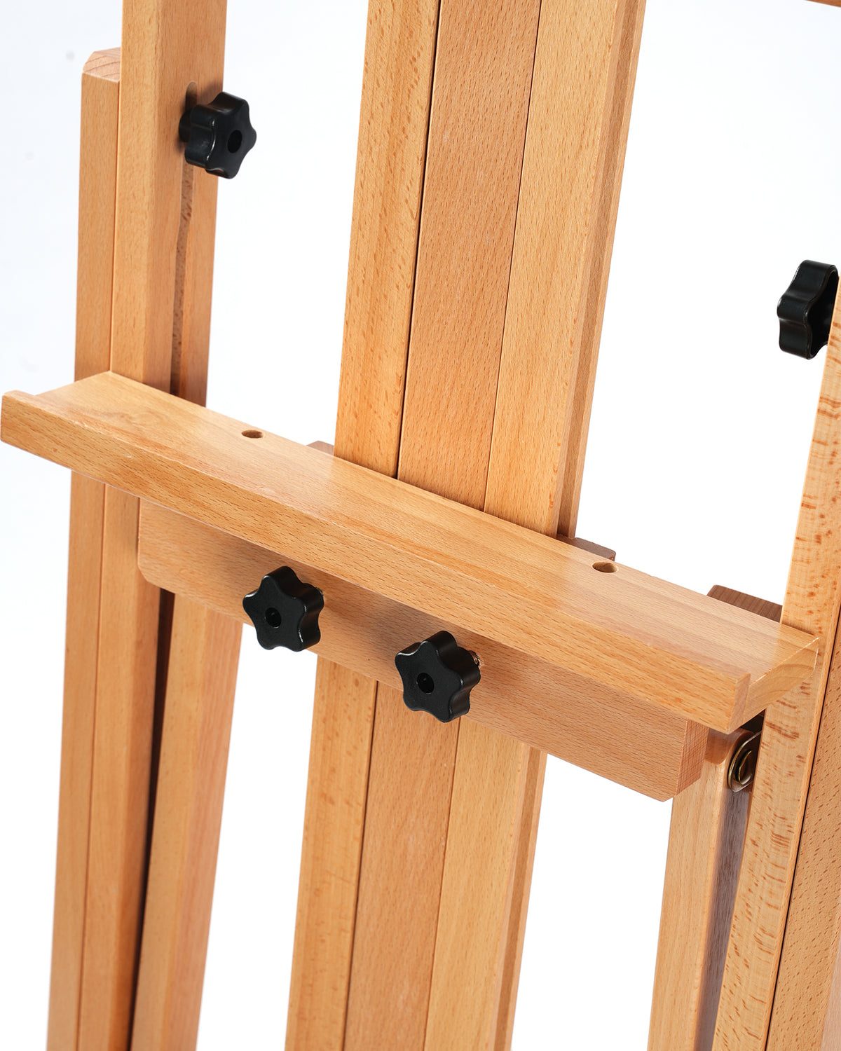 PHOENIX Solid Beech Wood Rolling H-Frame Studio Easel with Tray