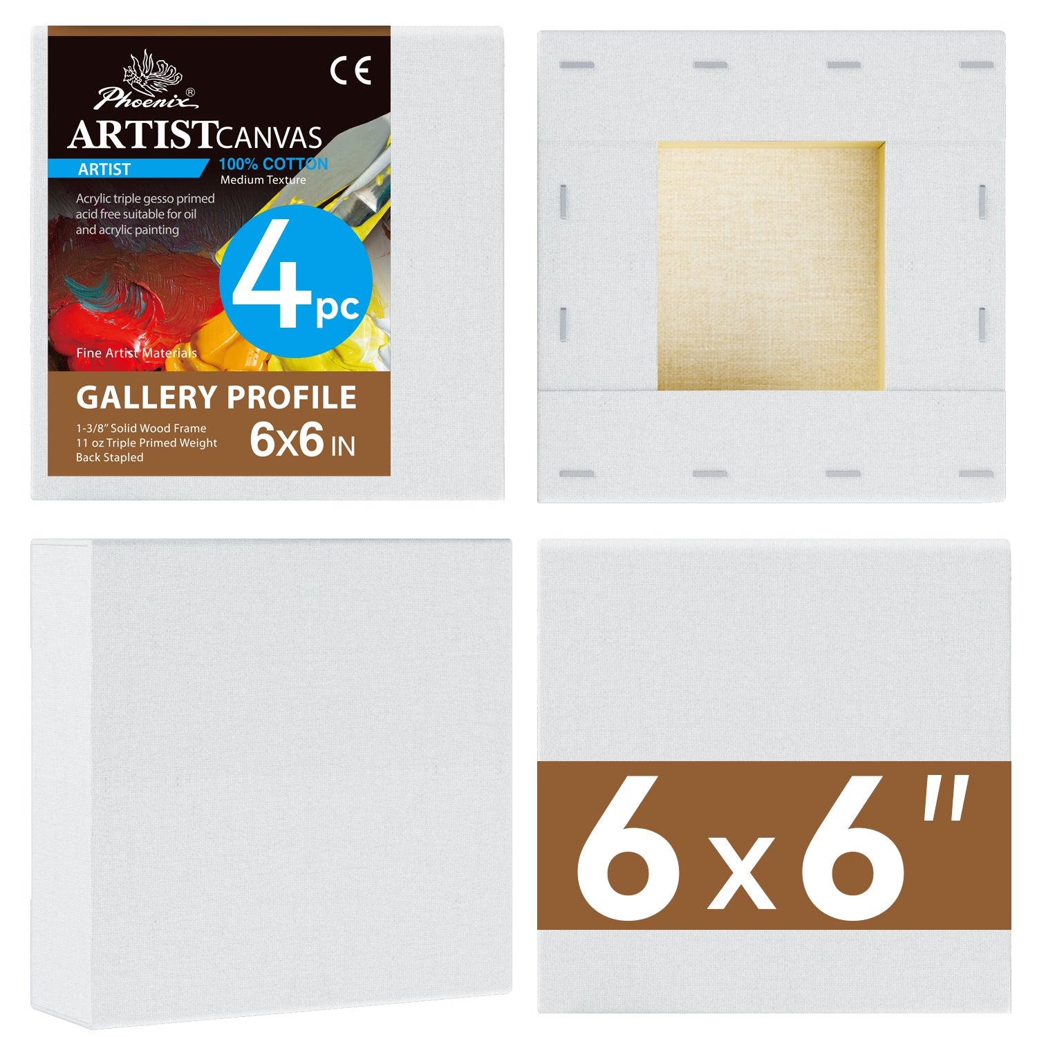 PHOENIX 6x6 Inch Gallery Canvas