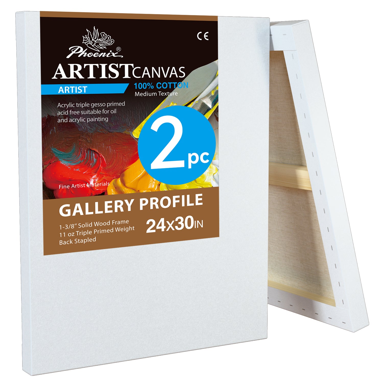 PHOENIX 24x30 Inch 2 Pack Gallery Canvas