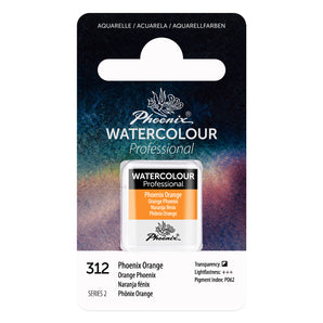 PHOENIX Professional Watercolor Paint - Single Watercolor Half Pan