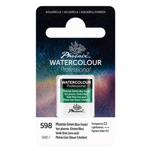 PHOENIX Professional Watercolor Paint - Single Watercolor Half Pan