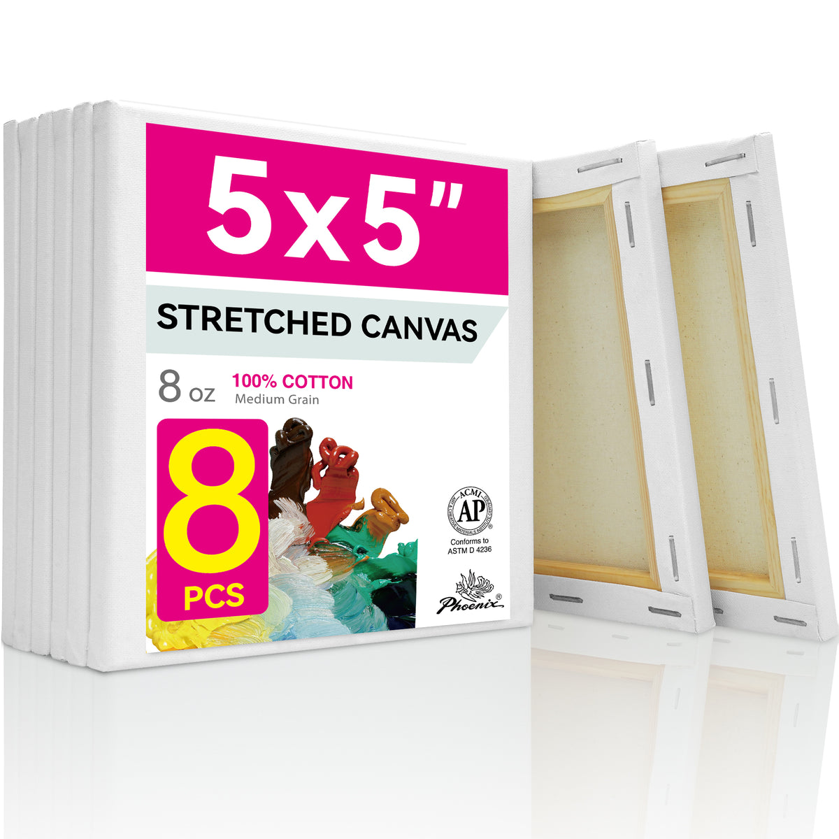 PHOENIX Studio Cotton Stretched Canvas 5X5IN