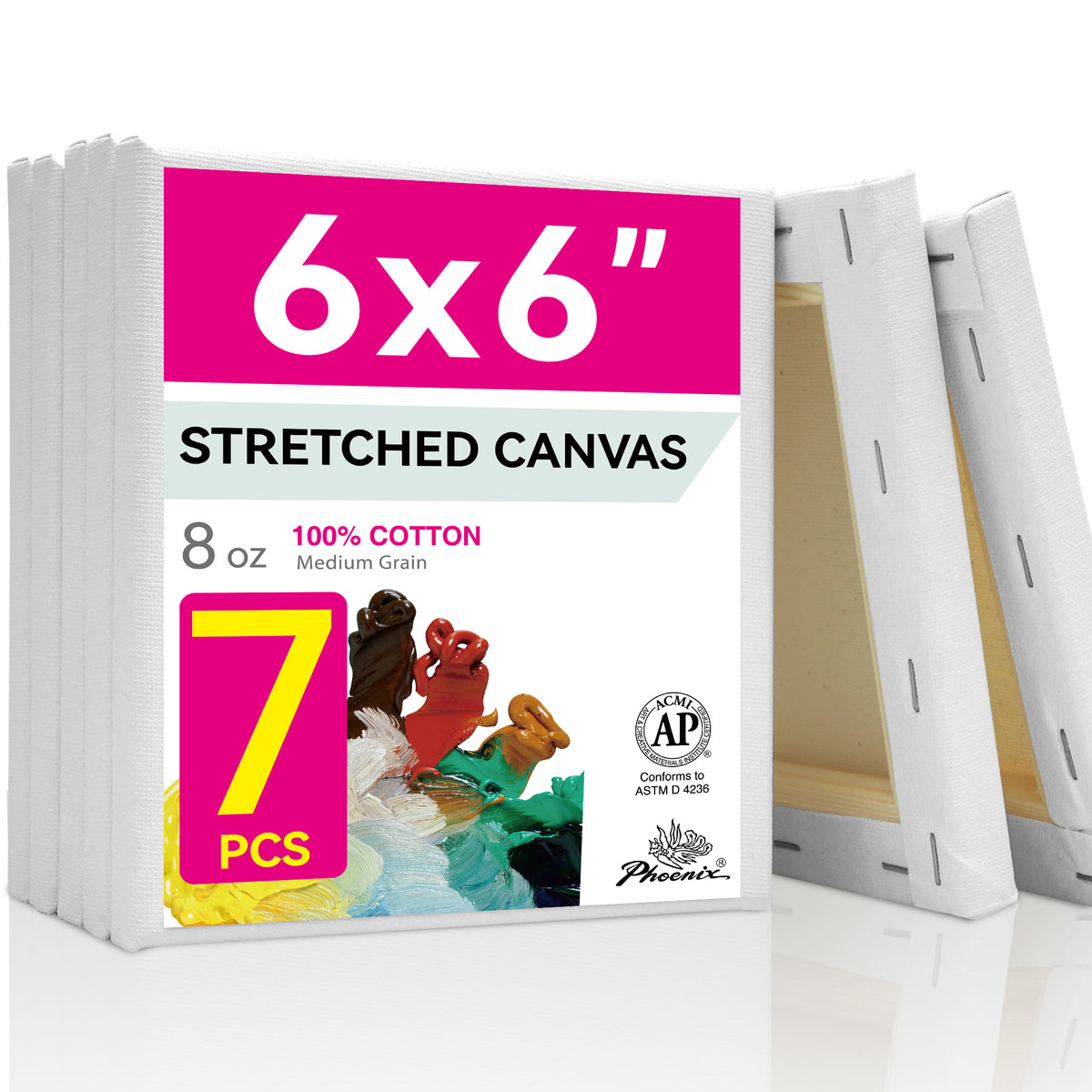 PHOENIX Studio Cotton Stretched Canvas 6X6IN