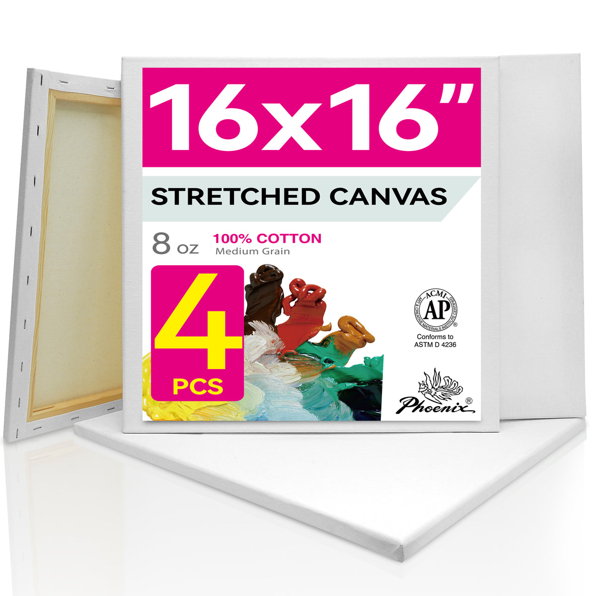 PHOENIX Studio Cotton Stretched Canvas 16X16IN