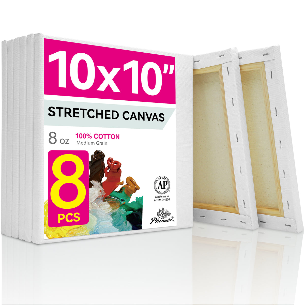 PHOENIX Studio Cotton Stretched Canvas 10X10IN