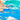 Turquoise, blue and flesh-tone paint strokes with palette knife