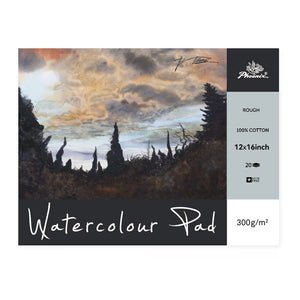 PHOENIX Watercolor Paper Pad, 12x16 Inch Rough Texture 140lb/300gsm Artist Painting Sketchbook, 100% Acid-Free Art Supplies for Watercolor Gouache Acrylic Mixed Media