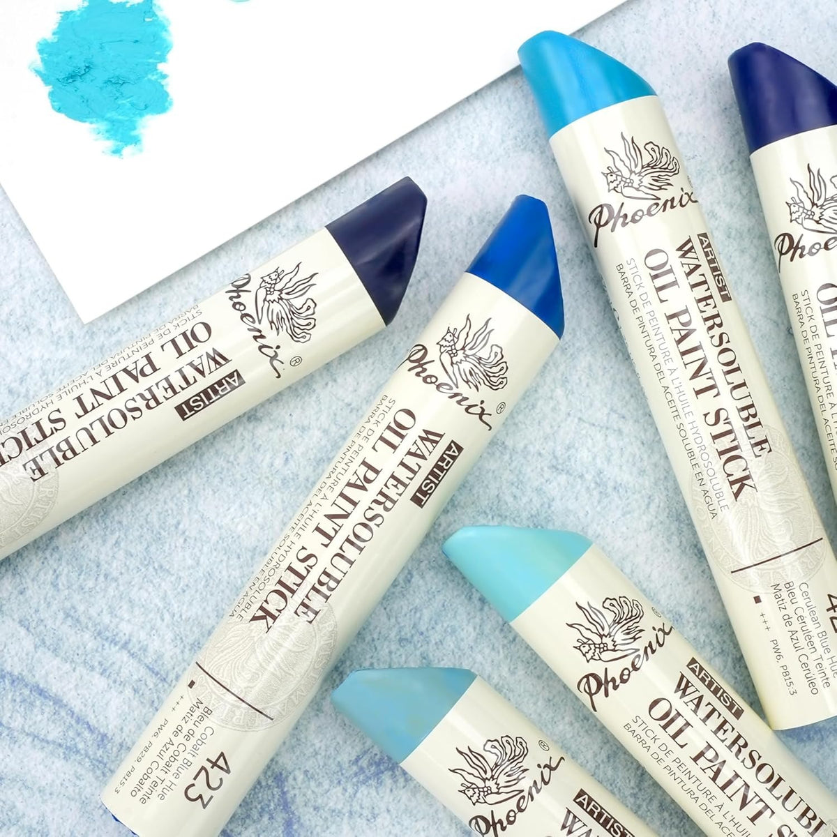 PHOENIX Artist Oil Paint Stick Sets - Large Soft Water-soluble Oil Pastels