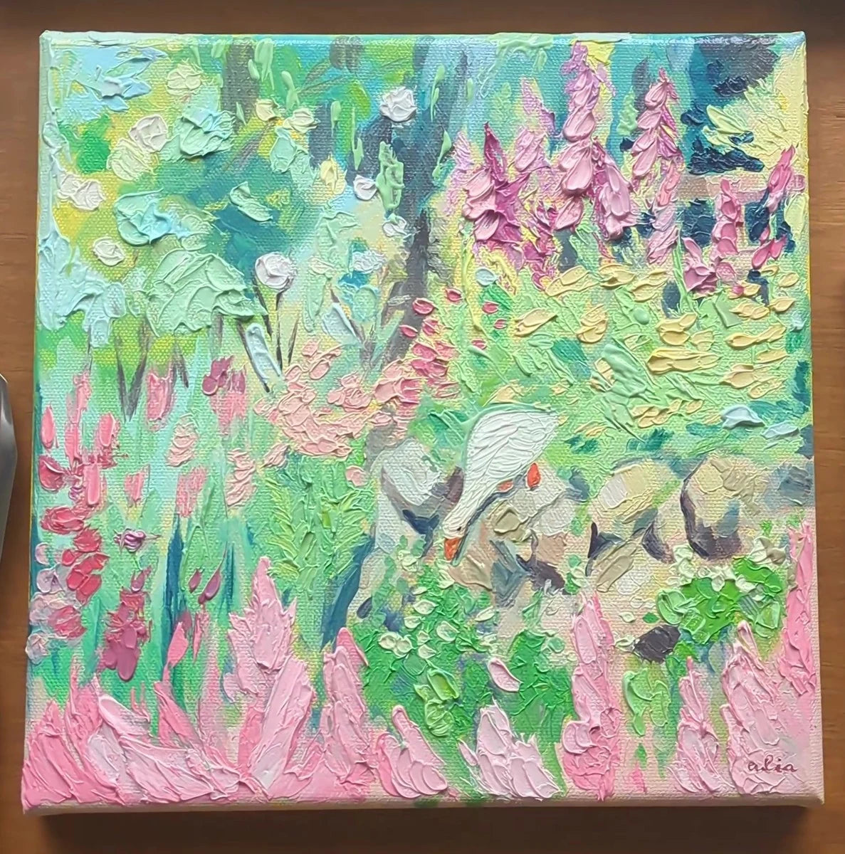 Floral Impasto — @aliasartstudio · Oil & Oil-Stick Finish